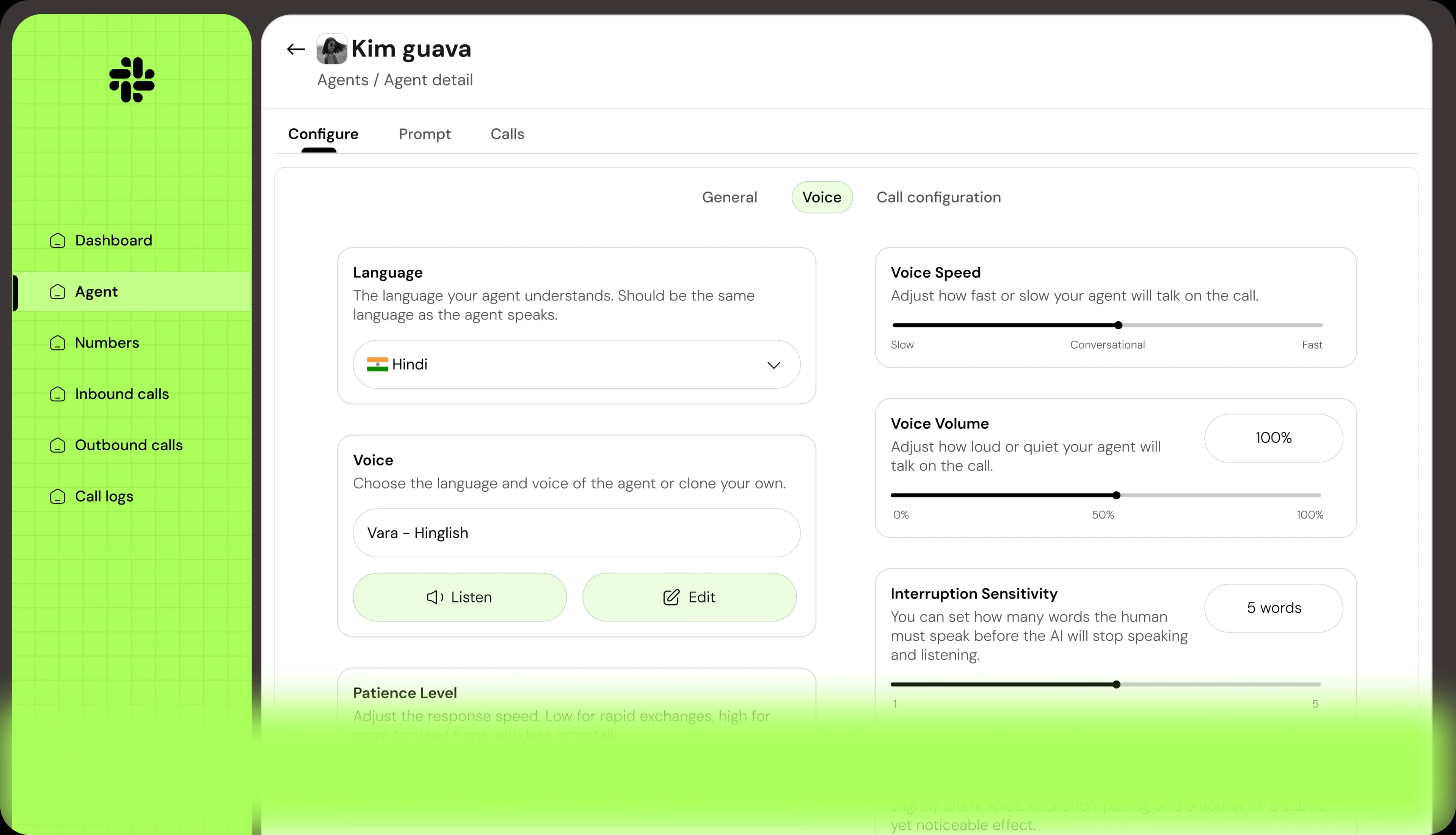 Dashboard Interface